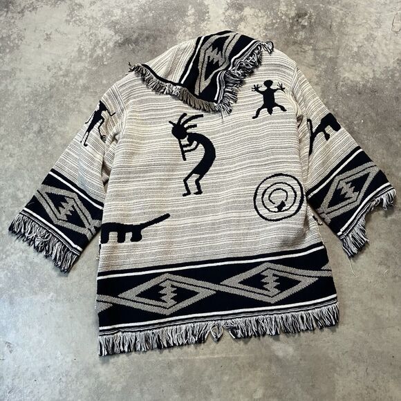 Handmade by Debbie Jacket Womens‎ 1X Woven Taspestry Southwestern Vtg Beaded - Picture 5 of 7